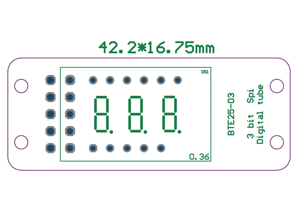 MAX7219 0.36 Inch 3 Bits Digital LED Display 7 Segment Module Unwelded 6 Color Available for Arduino STM32 STC AVR ESP32