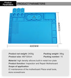 Soldering Mat ESD Antistatic 500 ° Heat Resistant Insulation Work Mat Multifunctional Silicone Repair Pad Maintenance Platform