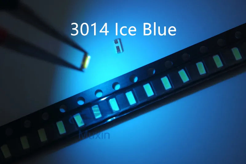 MX 100pcs 5050 1206 2835 3528 0402 0603 0805 3014 4014  Ice Blue SMD LED Diode High Brightness Lighting Bead for DIY Projects