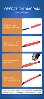 2:1 Heat Shrink Tube127/164/328/140/530/560/580/780pcs Shrinking Assorted Polyolefin Insulation Sleeving Wire Cable Sleeve Wrap