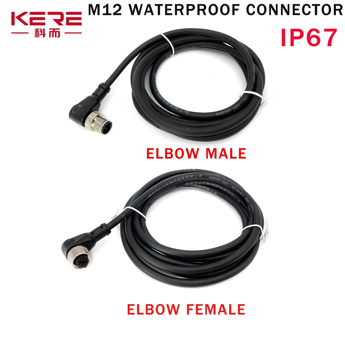 M12-4/5/8/12Pin Sensor Connector Cable Proximity Switch Plug NPN PNP Elbow 4Holes 5Holes 4Pins 5Pins Aviation Plug with 2m Wire