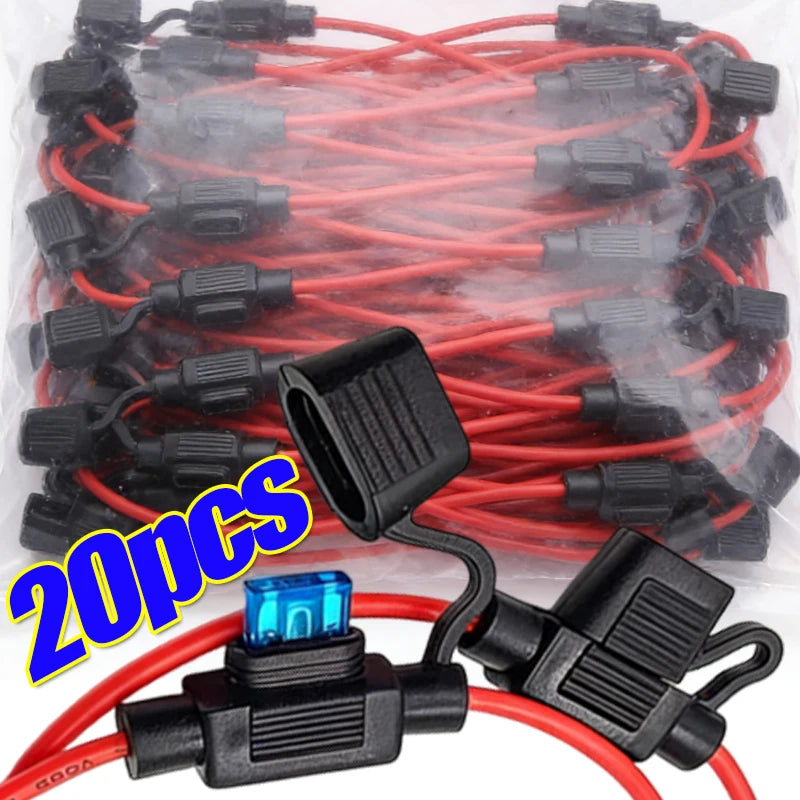 12V 30A with Fuses Blade Wire Cutoff Switch Socket Automotive Fuse Socket Car Mini Blade Fuse Holder Splash-proof Box