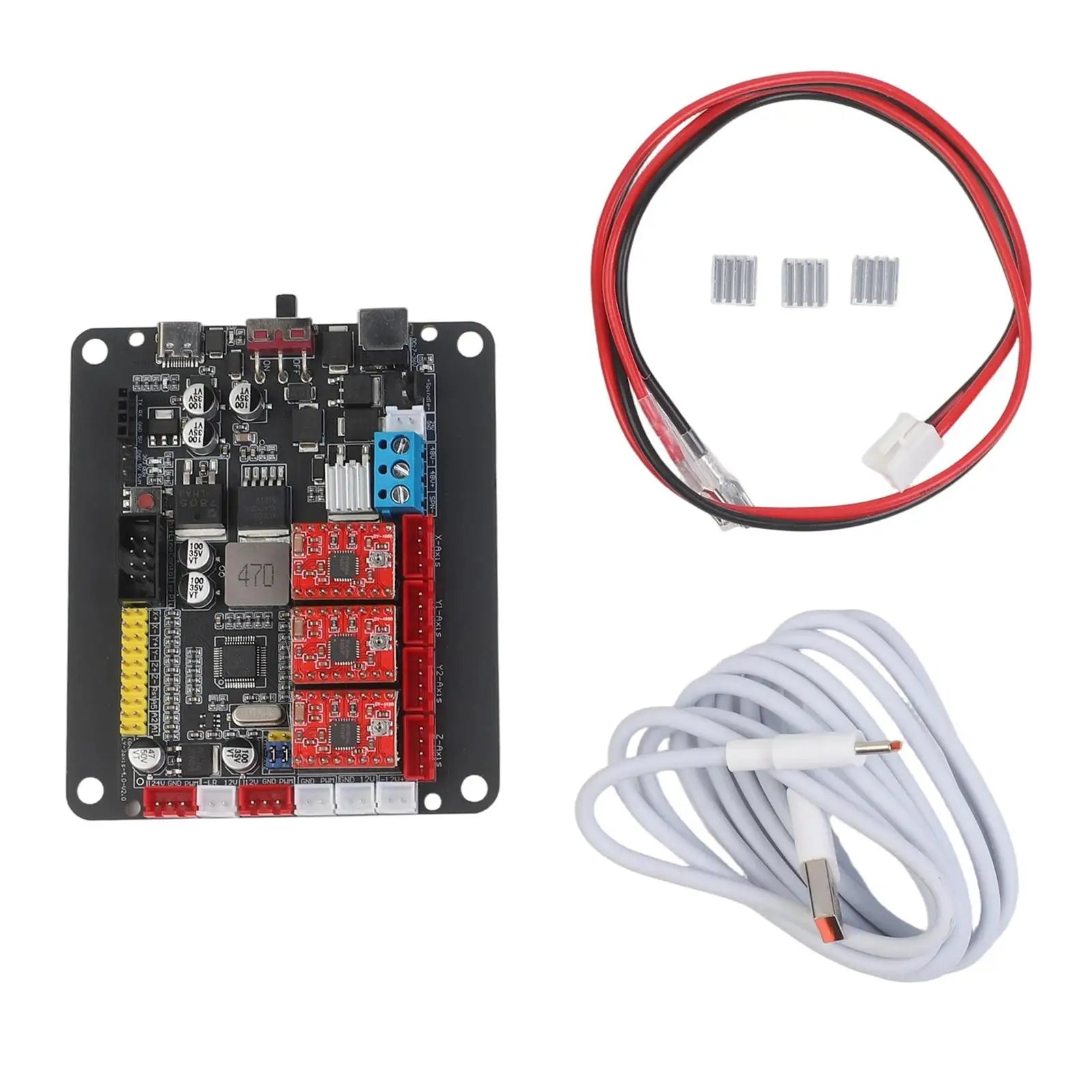 For GRBL 1.1 Controller Board For CNC Router 3018 2418 1610 With Double Y Support A4988 Stepper Motor Driver USB Connection