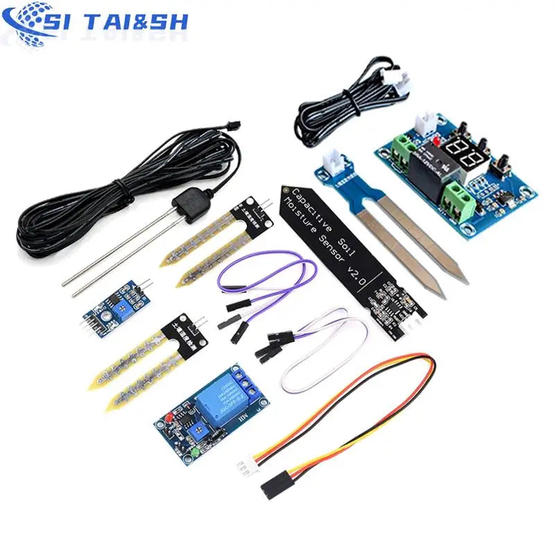 Capacitive Soil Moisture Sensor Module / Soil Humidity Digital Display Relay Control Module Automatic Watering For Arduino