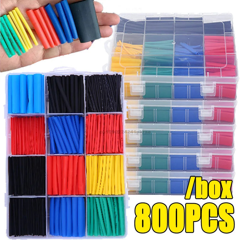 Heat Shrink Tubes Set Retractable Heat Pipe Electric Wire Sheath Thermoretractile Case Tube Line Bar Heat Shrink Tubing