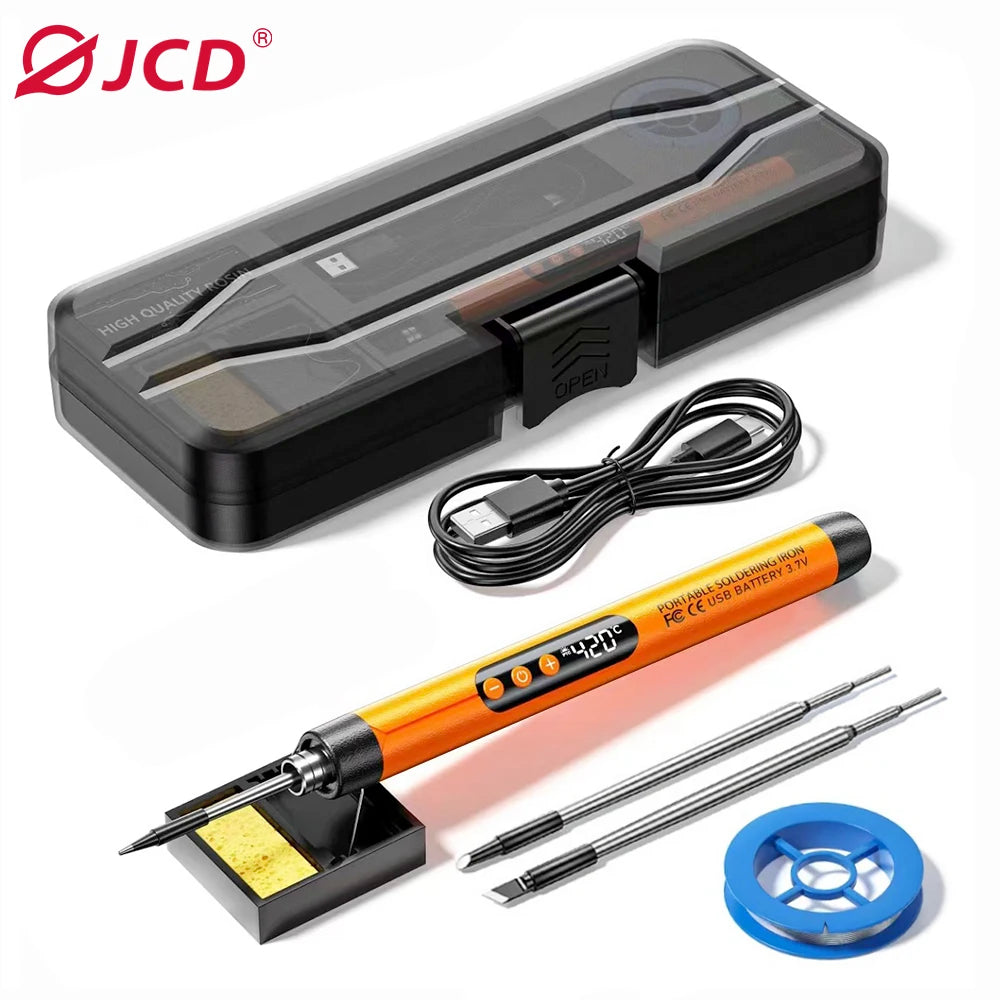 Multifunctional USB Digital Electric Soldering Iron Set Kit Intelligent 300-450℃ Temperature Adjustable Solder Iron Welding Tool