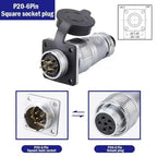 PLS20 Aviation Connector WS20 TP20 Opening Diameter 20mm 2/3/4/5/6/7/8/9/10/12 Pin Male Female Aviation Plug Aviation Socket