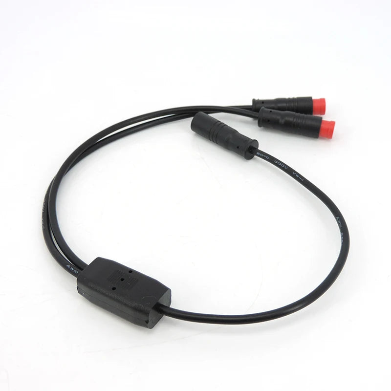 Waterproof m8 2 Pin way Y Splitter 1 male female to female male cable Splitter Connector 9mm Signal Sensor  E-bike Motor