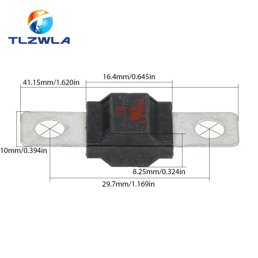 1Set ANS Trumpet Fork Plug Fuse 32V 40A 50A 60A 70A 80A 100A 125A 150A 200A Bolt Fixed Insurance Film + ANS-8 Safety Plate Base