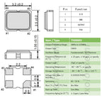 5pcs SMD 3225 Active Crystal Oscillator OSC 4Pin 1MHZ 2MHZ 4MHZ 5MHZ 6MHZ 8MHZ 12MHZ 16MHZ 20MHZ 24MHZ 3225 2.5*3.2 3.2X2.5MM