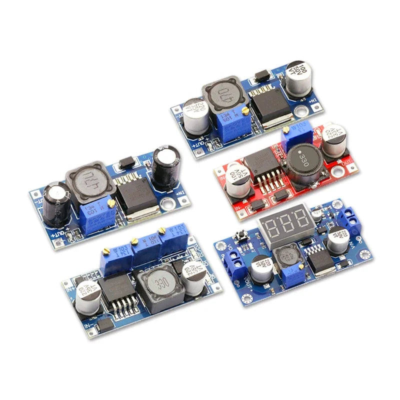 1PCS LM2596S DC-DC Adjustable Step-Down Regulated Power Supply Module DC-DC Power Board LM2596 3A 5A 75W 24V To 12/5V