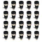 20PCS 4mm Banana Socket Connector 32A Insulated Female Jack 5 Colors Panel Mount Connector for Electrical Connection