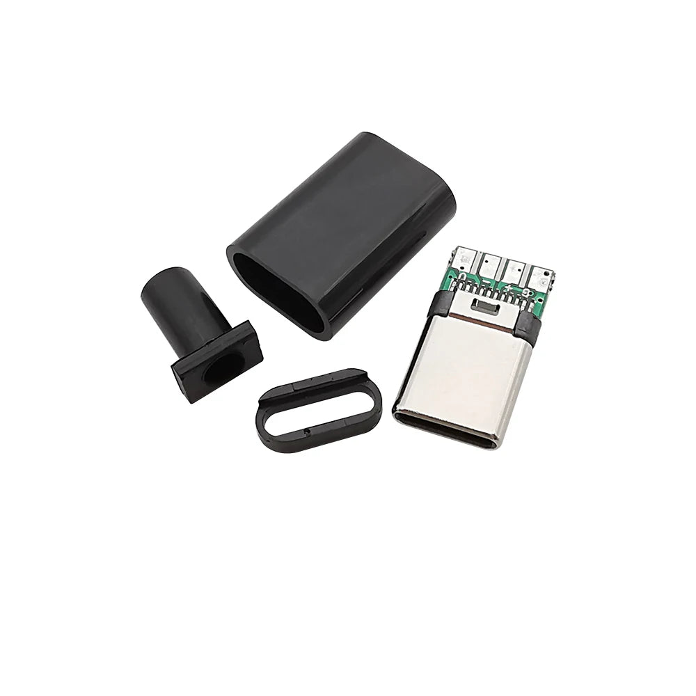 10Pcs Type-C USB 3.1 24 Pin Male Plug Welding Type Connector Jack Tail Terminals Type C Data Cable Interface Accessories Repair