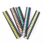 5 Colors SMD LED Light Emitting Diode Assortment Kit - 100pcs 0603/0805/1206/1210/5050/5730 Miniature LED Diodes