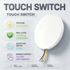 12V 24V Light Control Touch Dimmer Switch Dimmable 80mm Wood Panel LED Touch Sensor Switch for Home Automation