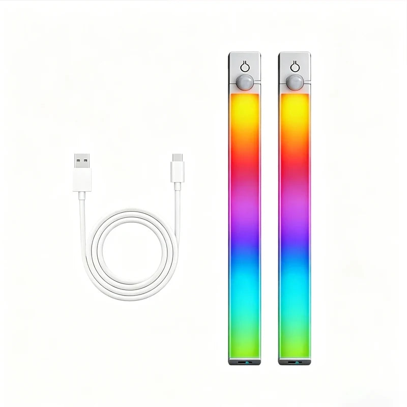 RGB Ambient Sensor Light -  Rechargeable Magnetic Wall Lamp Mood Ambient Light for Cabinet Hallway Stair
