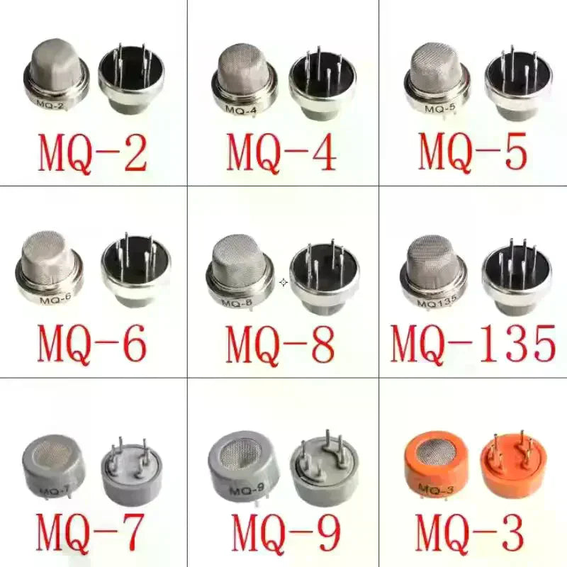 MQ-2,MQ-3,MQ-4, MQ-5, MQ-6, MQ-7, MQ-8, MQ-9, MQ-135 Gas Sensor Detection Module Detecting Methane Liquefied Gas Smoke Sensor