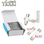 20-100pcs 5*20mm 6*30mm Fast blow Ceramic Fuse 0.1A 0.2A 0.5A 1A 2A 3A 4A 5A 6A 8A 10A 15A 20A 30A 250V Car Cigar Microwave Oven