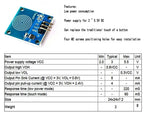 5pcs TTP223 Touch Key Switch Module Touching Button Self-Locking/No-Locking Capacitive Switches Single Channel Reconstruction
