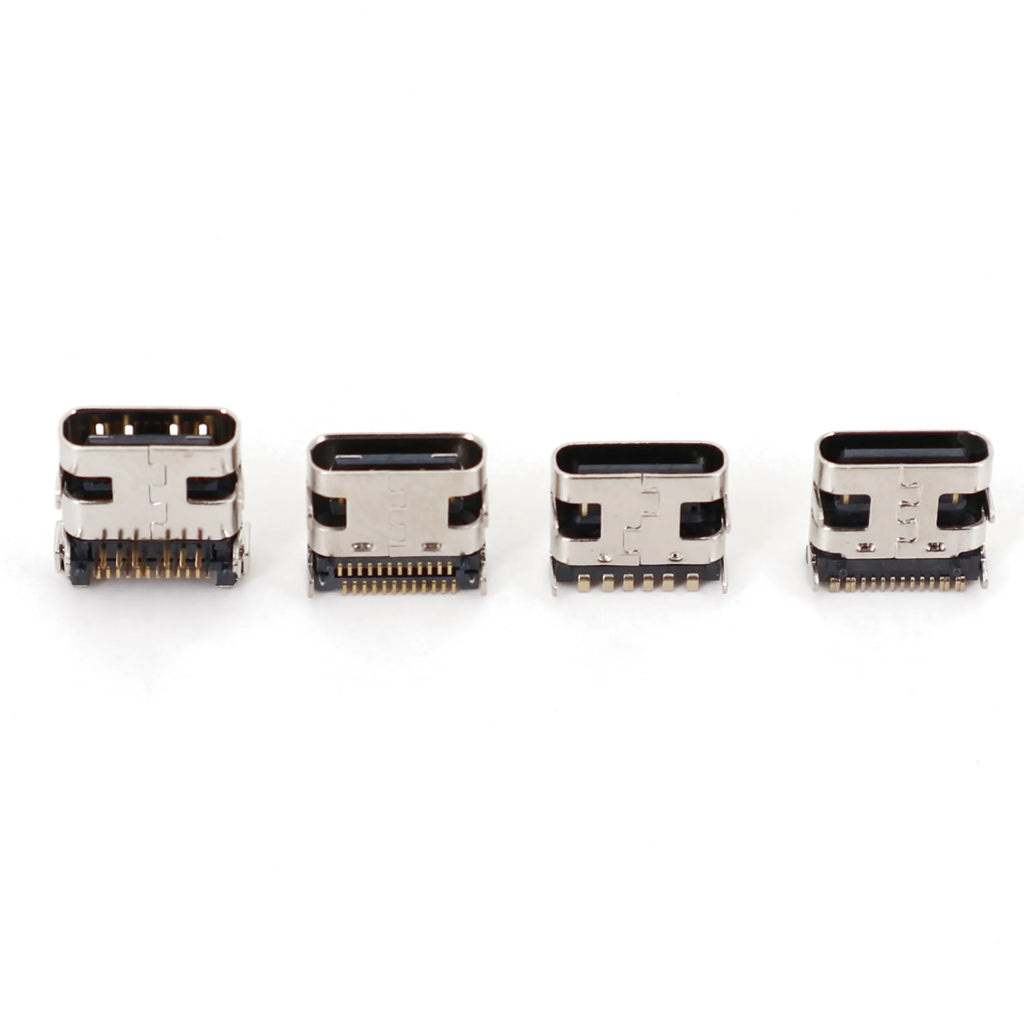10Pcs USB 3.1 Type C 6/16/24 Pin Connector Male Female Charging Port PCB Mount Solder Socket