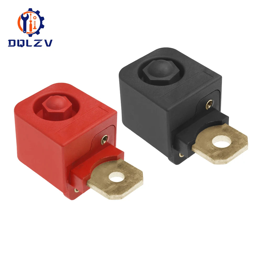 M6/M8 high current 300A power terminals square red/black for lithium battery inverter solar power terminals connectors