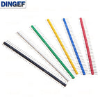 10PCS 1X40Pin Breakable Pin Header 2.54mm Single Row Male Header Connector PCB Pin Strip for Arduino Yellow Red White Black