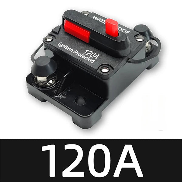 20A to 300A 12V-48V Circuit Breaker Power Protect Fuse Trolling with Manual Reset Waterproof Car Boat Manual 30A 80A 100A 300A
