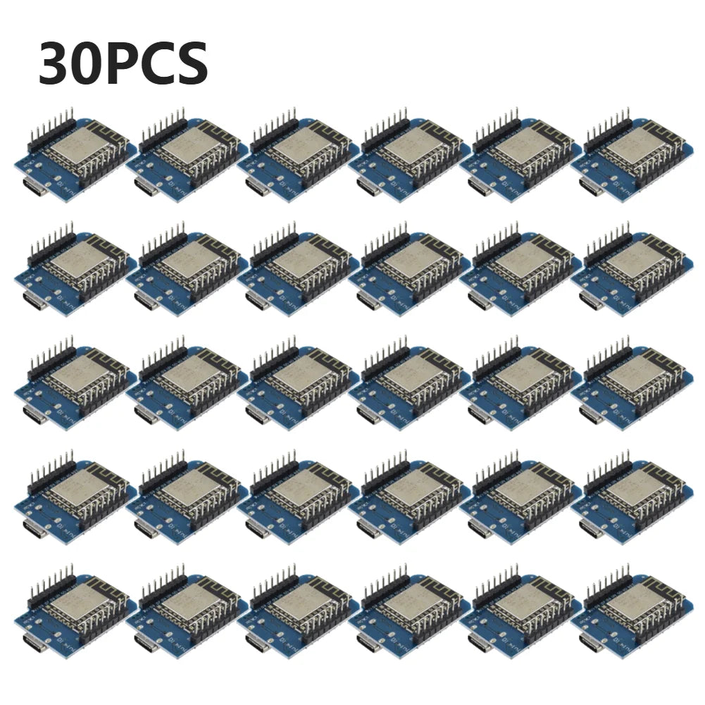 50/20/10/1PCS ESP-12F ESP8266 D1 Mini WIFI Development Board NodeMCU Lua IOT Wifi Welded Boards Type-C Interface Soldered Module