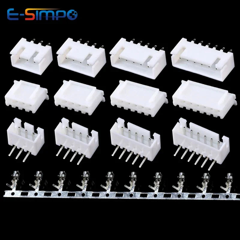 10Set XH2.54 2/3/4/5 Pin Terminals Plastic Shell Male Plug + XH 2.54 2P 3P 4P 5P 6P 7P 8P 9P 10P 12PFemale Socket Wire Connector