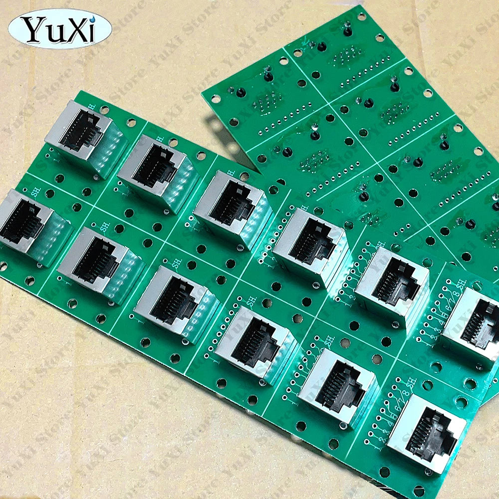 1-10pcs RJ45 Adapter Board To XH2.54 Modular Ethernet Connector Network Interface Breakout Board Pin Header 8P Adapters