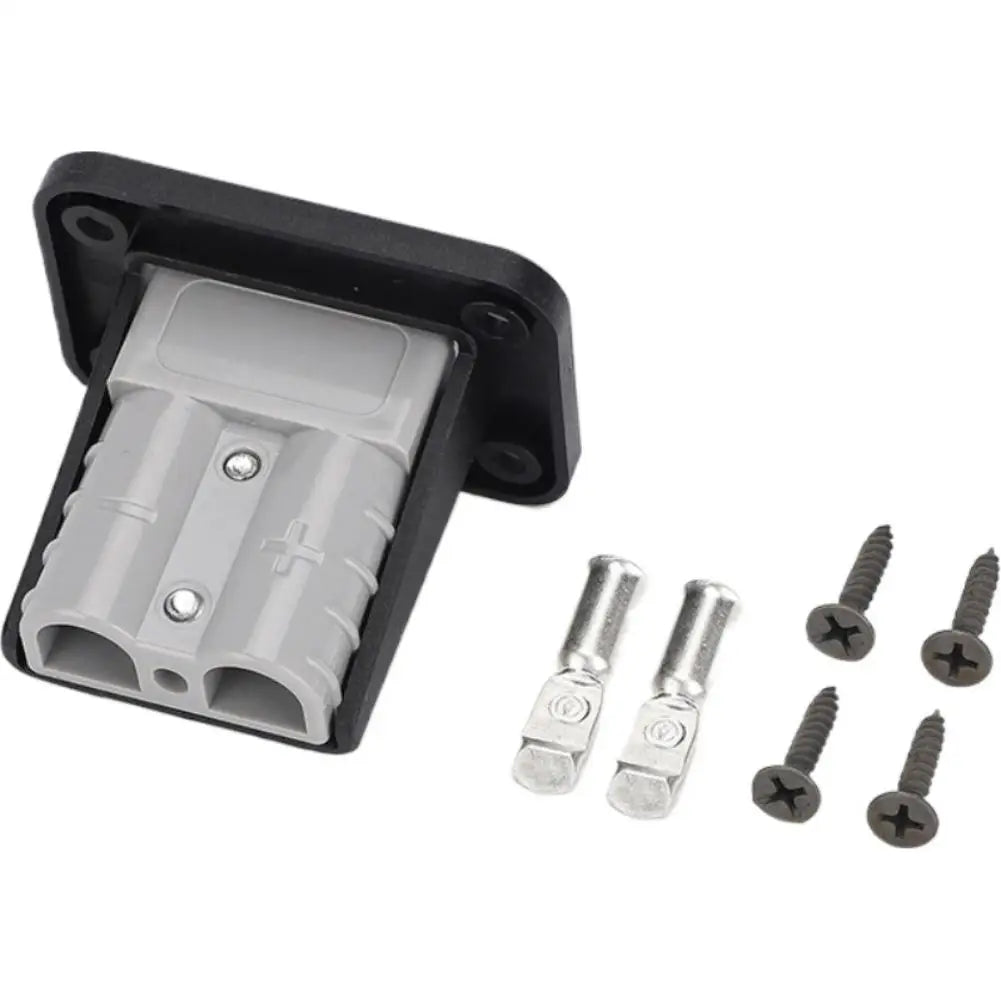 50 Amp Charging Battery Connector Flush Mount Anderson Plug Kit Mounting Bracket Panel Cover Accessories for Caravan Camper Boat