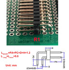 10pc 2.54mm 2x40P Right Angle RA 90D Double Row Rohs Reflow Gold Cuttabl Long PA=3/6/9/12mm PCB Jumper Male Pin Header Connector