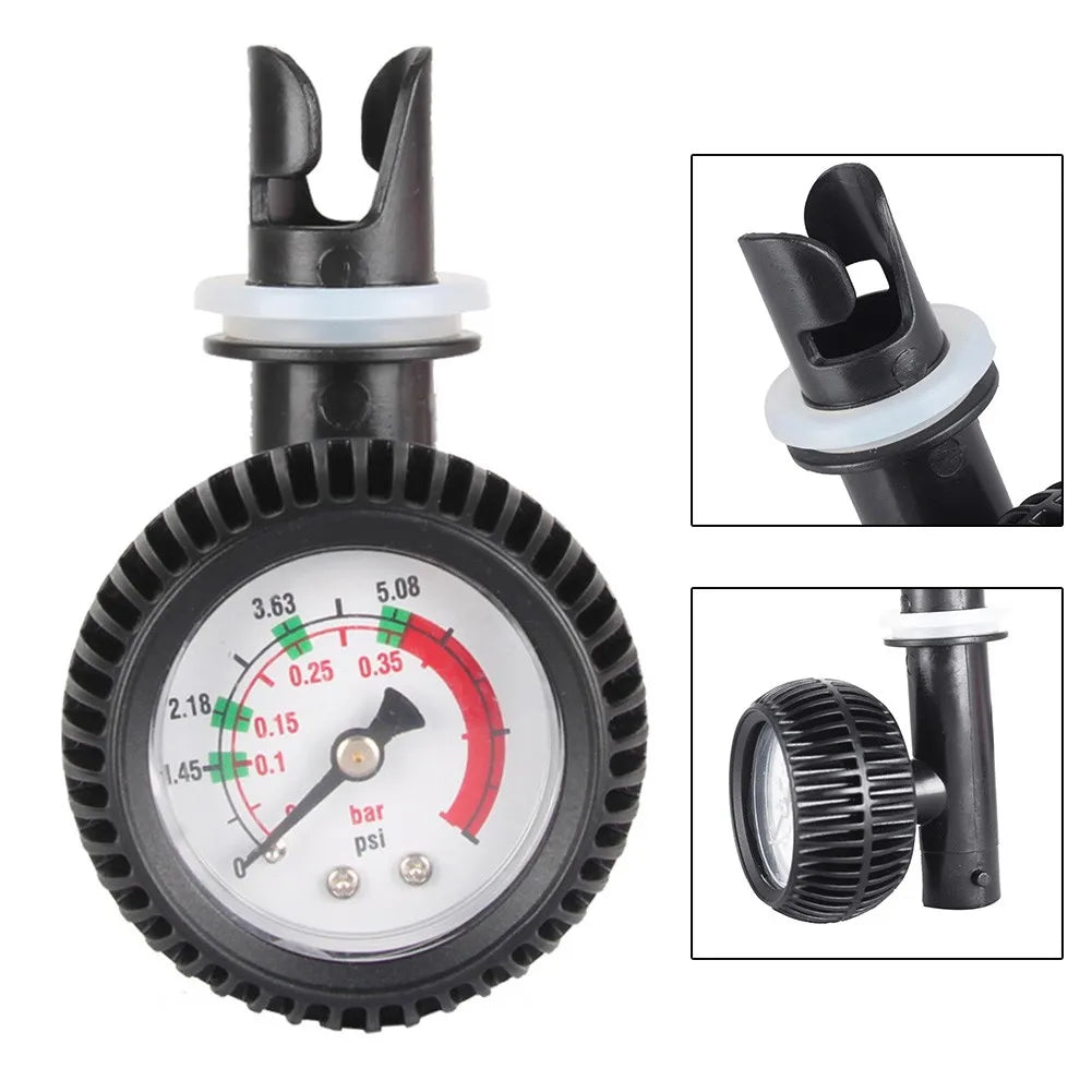 1 Pc Psi Barometer Pressure Gauge Thermometer Air Valve For Inflatable Boat Kayak PVC Pressure Gauge Air Thermometer