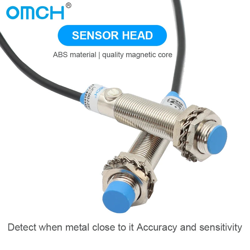 OMCH Capacitive Proximity Sensor LJC 12 18 30MM Detection Distance 2/5/10/20MM PNP NPN NO NC Cylindrical Proximity Sensor Switch