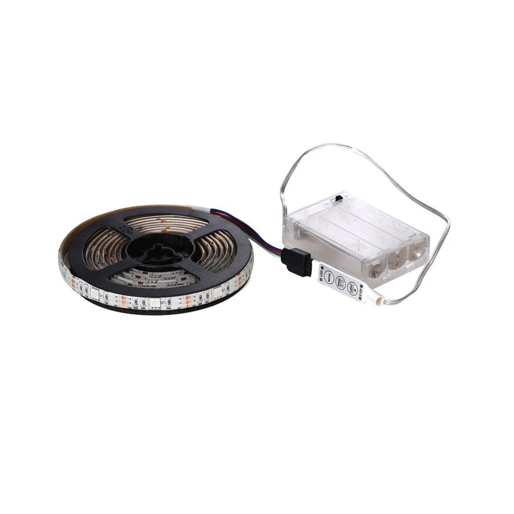 5V 5050 RGB LED Strip Light Battery Power 3 17 24 KEY Remote Control Kit Waterproof Ribbon Tape Stable Led Strips Home Decor