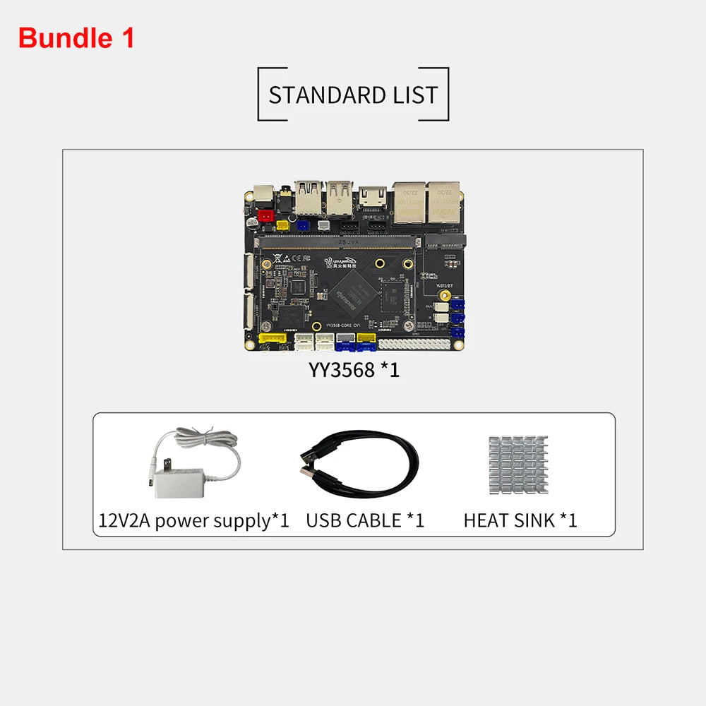 Youyeetoo YY3568 ARM AI Dev Board Rockchip RK3568 Quad Core A55 Motherboard Dual Gigabit Ethernet WiFi6 Android11 Debian Support