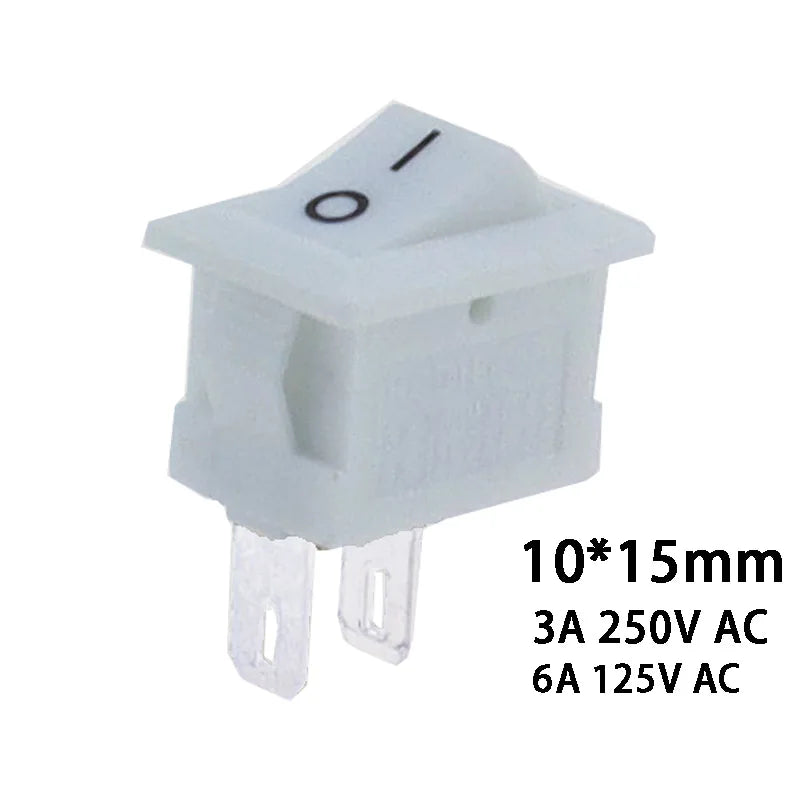 KCD11-101 3A/6A 250V 6A/10A 125V 10*15mm 21*15mm SPST 2PIN ON/OFF G130 Boat Rocker Switch Car Dash Dashboard Truck KCD1 switch