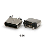 2pcs USB TYPE-C16P Female Socket 180 Degree Vertical USB C Type C 4 Legs SMD DIP Charging Port Connector 5.5mm 6.4mm 6.5mm 7.4mm