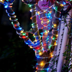 Solar Rope Lights Solar LED Light Path Deck Outdoor Garden Solar String Lights Waterproof Outdoor Lighting Strips 8 Light Modes