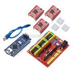 CNC Shield V4 Engraving Machine 3D Printe 4pcs DRV8825 A4988 AT2100 Driver Expansion Board For Arduino +NANO V3.0 With USB Cable