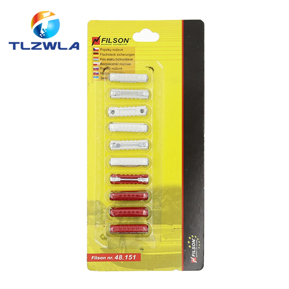 GBC European Automotive Fuse 5/8/10/16/30AMP 6mm Continental Car Blade Bakelite Auto Classic Ceramic Car Fuse Kit