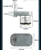 GM3865 DC 520 Reduction Motor 13 Wire Magnetic Hall Encoder Disk Motor 12V24V6V