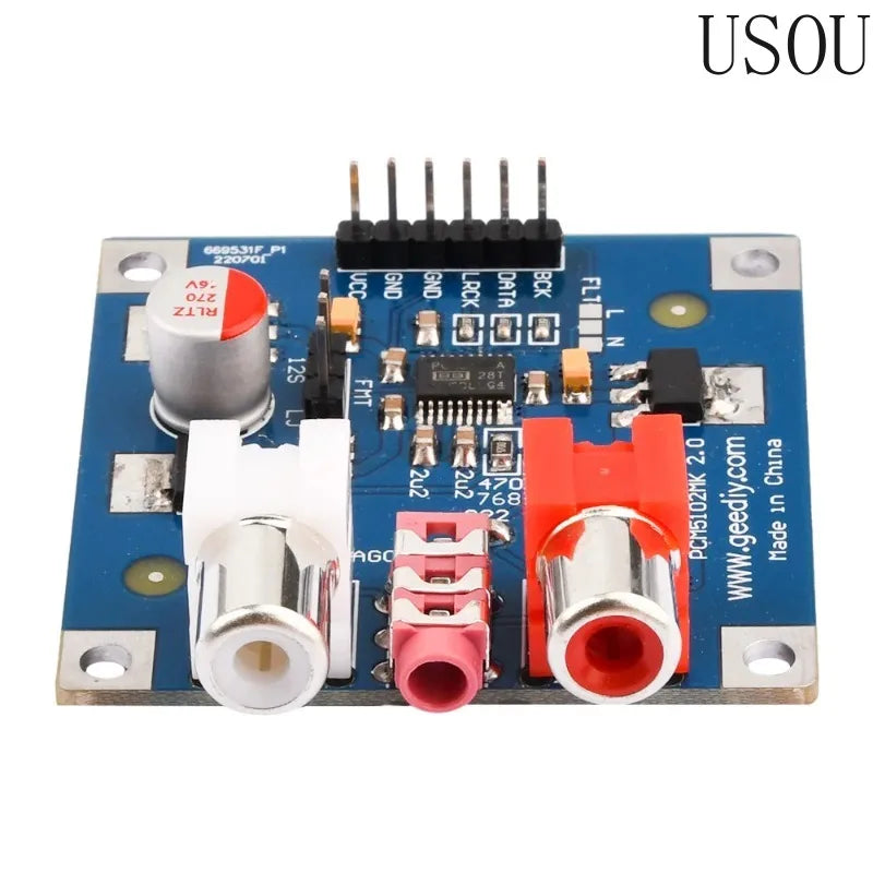 PCM5102/PCM5102A 32Bit 384K DAC Decoder Module PCM5102 DAC Decoder Board Audio Spectrum Analyzer Decodificador I2S Player Be