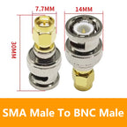 BNC to SMA Connectors SMA BNC Adapter Male to Female for Antenna/Extension Cable SMA to BNC RF Connector