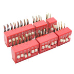 5PCS DIP Switch 2.54MM DA-02 1/2/3/4/5/6/8/10P Horizontal Dial 90 Degrees Plug-in Side Insert Bent Foot Switch New