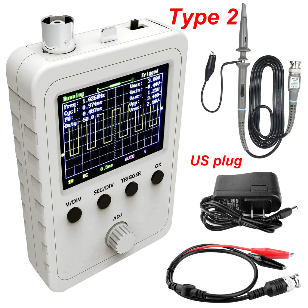 DSO PRO Handheld Digital Oscilloscope Portable Palm Size Oscillograph 5M Bandwidth 20MS/s Sampling Rate with P6100 BNC Probe