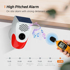 120db Solar Infrared Motion Alarm Sensor Remote Control Siren Strobe Light DIY Voice Announcer Outside Weatherproof PIR Sensor