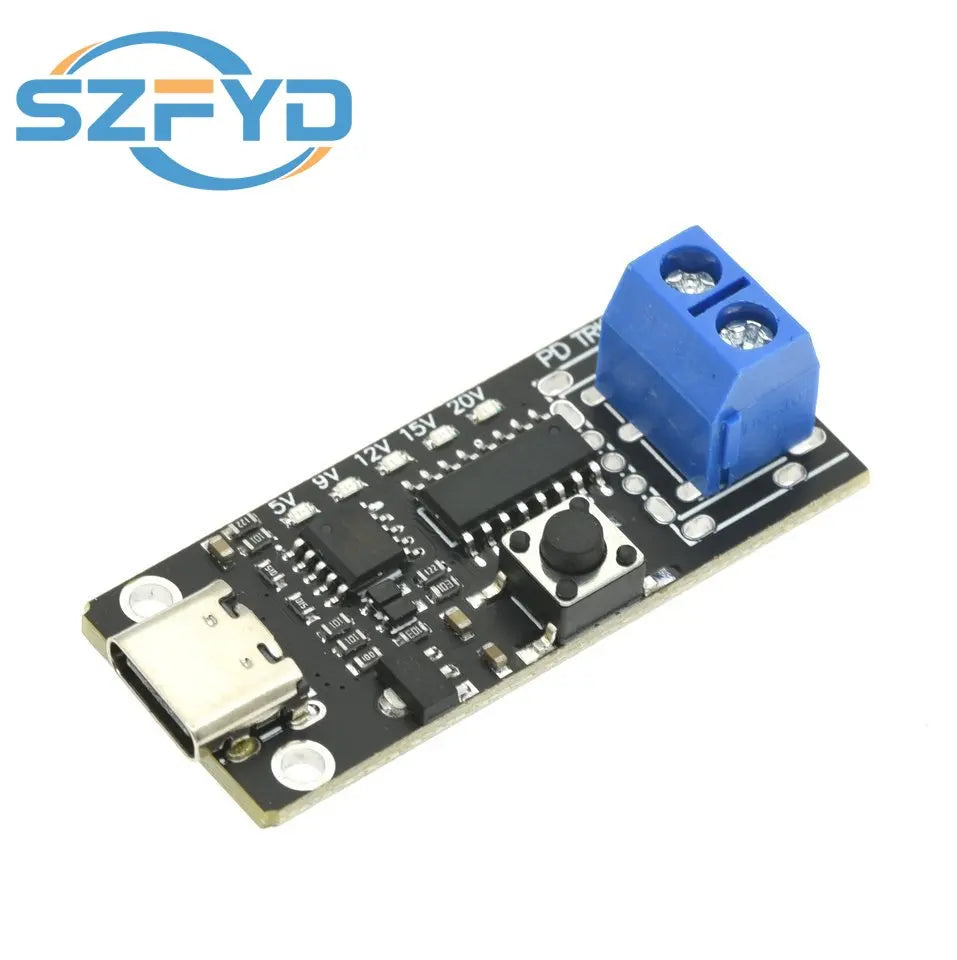100W 5A USB-C Fast Charge Trigger Board Module PD/QC Decoy Board Fast Charge USB Type-C PD 2.0 3.0 Boost Power Module CMTPD