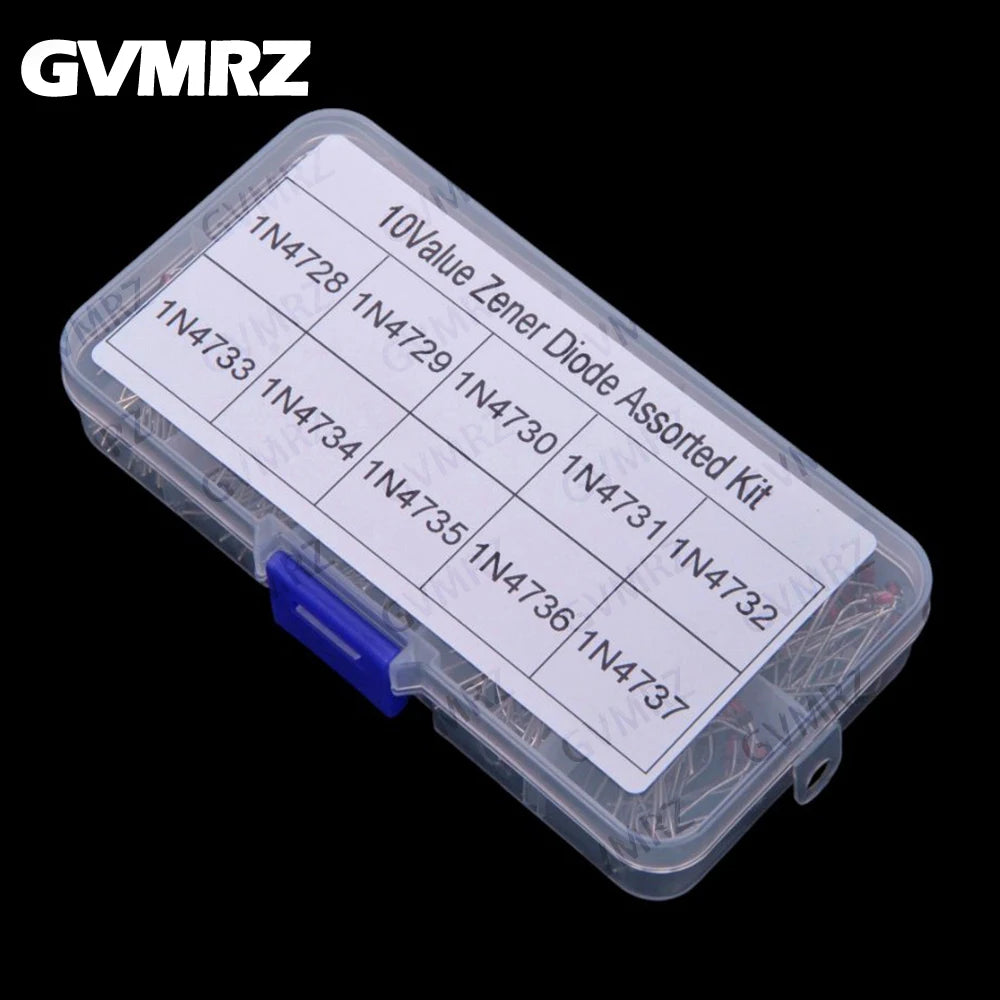 10Value 200PCS 1N4728~1N4737 1W Zener Diode Kit 3.3V 3.6V 3.9V 4.3V 4.7V 5.1V 5.6V 6.2V 6.8V 7.5V