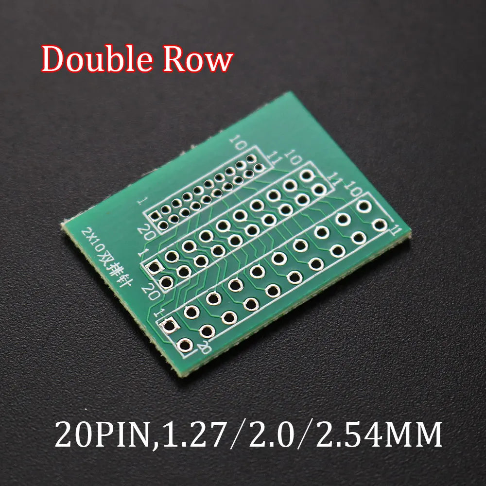 ChengHaoRan 1piece 1.27mm 2.0mm 2.54mm Pitch Transfer Plate Converter Single Double Row Pin PCB PCI Adapter Board